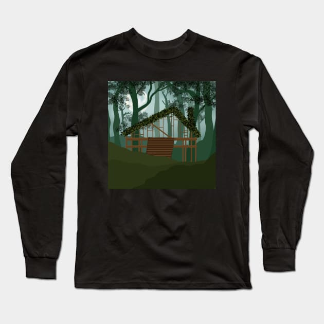 CABIN IN THE WOODS Long Sleeve T-Shirt by ulricartistic